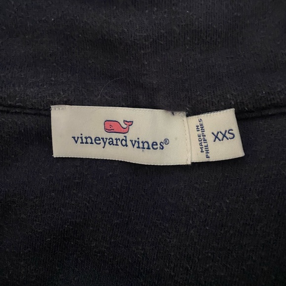 Vineyard Vines Women’s Sweater- navy blue with pink whales, XXS, Quarter Zip - Picture 3 of 3